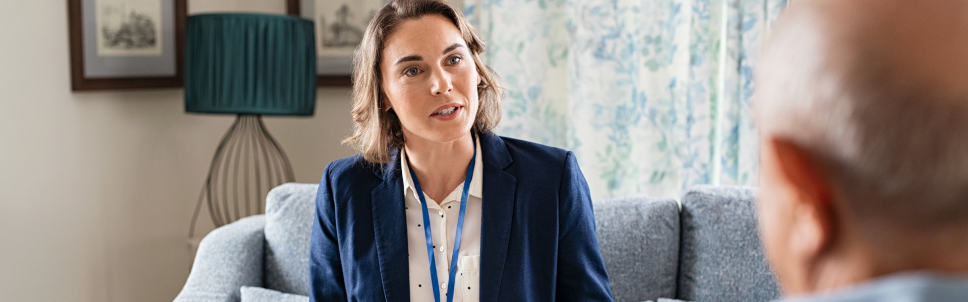 therapist interviewing patient